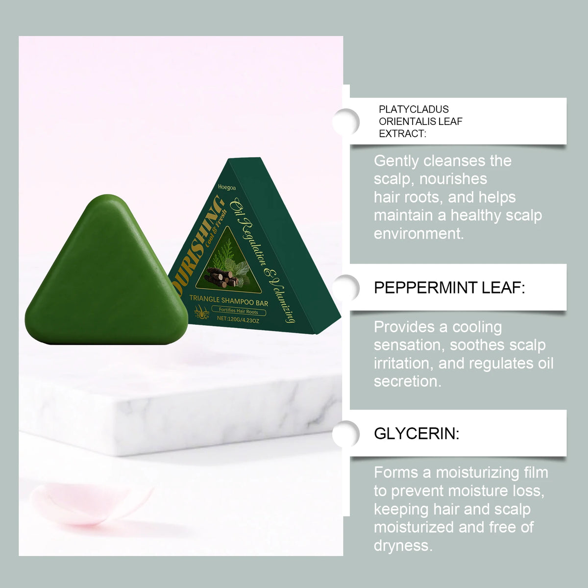 Herbal Nourishing Shampoo Bar - A Soap for Caring for Hair, Cleansing Hair Texture, and Leaving Hair Smooth, Shiny & Refreshing Vue