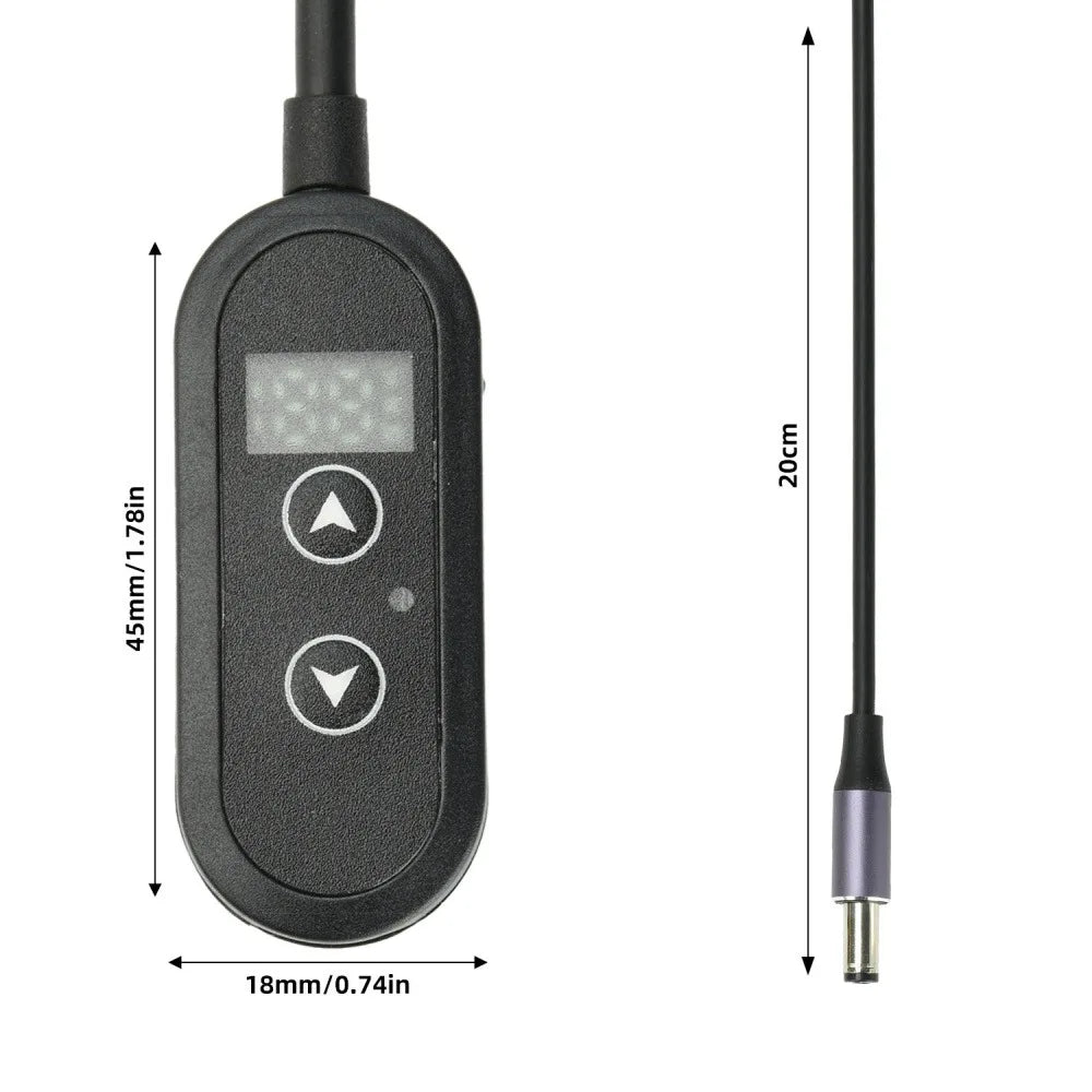 PD Trigger Cable DC 5.5*2.5mm 140W Adjustable Voltage PD Decoy Cord 5V/9V/12V/20V/28V with Digital Display For Router Light Fan Vue