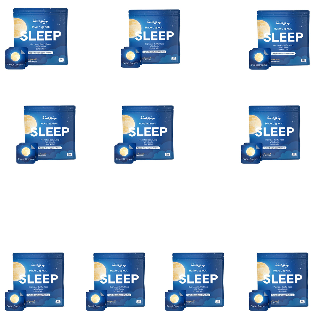 Sleep Care Patches | Natural Daily Gentle Nighttime Soothing Care for Peaceful & Restful Sleep, Convenient Portable Design Vue 10boxed