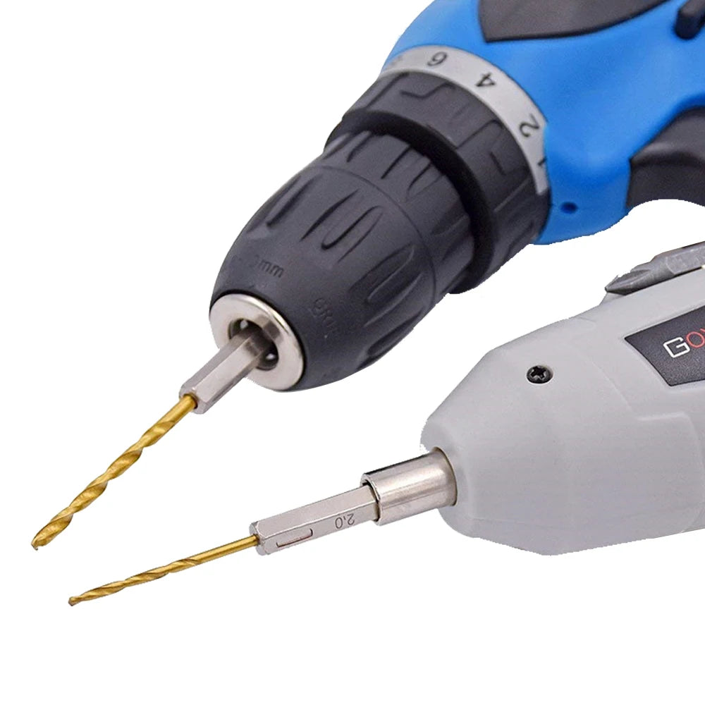 Hexagonal Handle 13pc Titanium Plated Twist Drill 1.5-6.5mm Electric Drill Driver Drilling Air Screwdriver Tool Accessory Set Vue