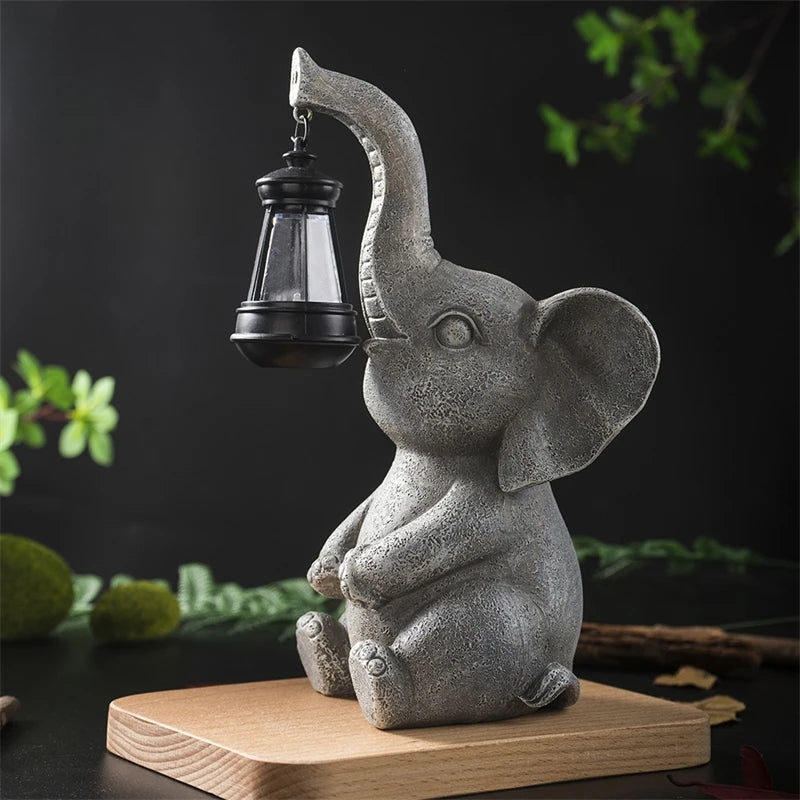 Elephant Resin Outdoor Garden Ornament Patio Yard Table Decor For Party Centerpiece Gift For All Ages Vue
