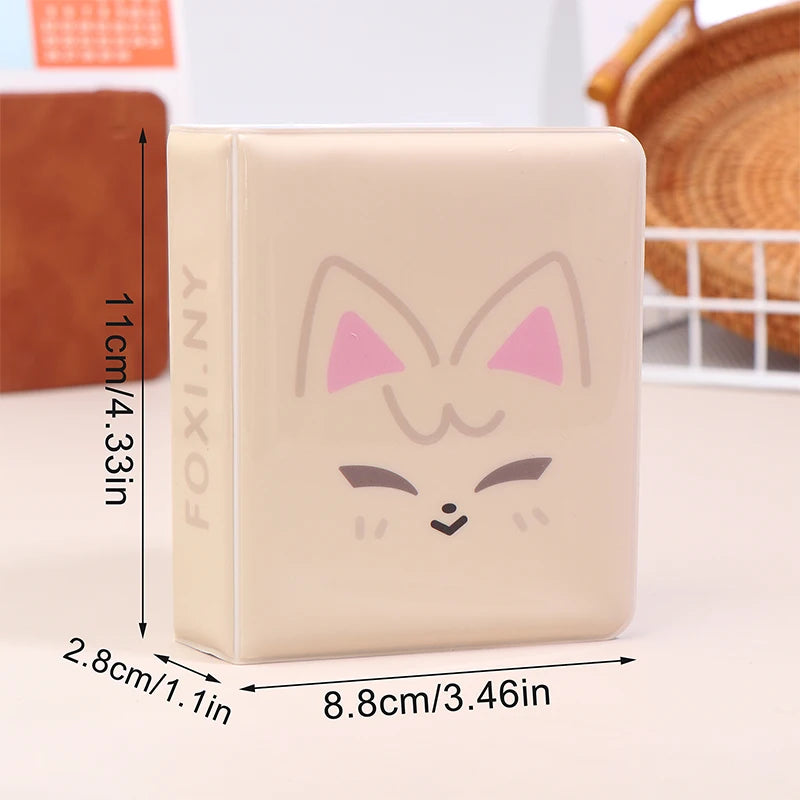 3 Inch Cartoon Animals Photo Album Mini Card Binder Cute Kpop Card Storage Book Idol Picture Postcard Organizer Vue