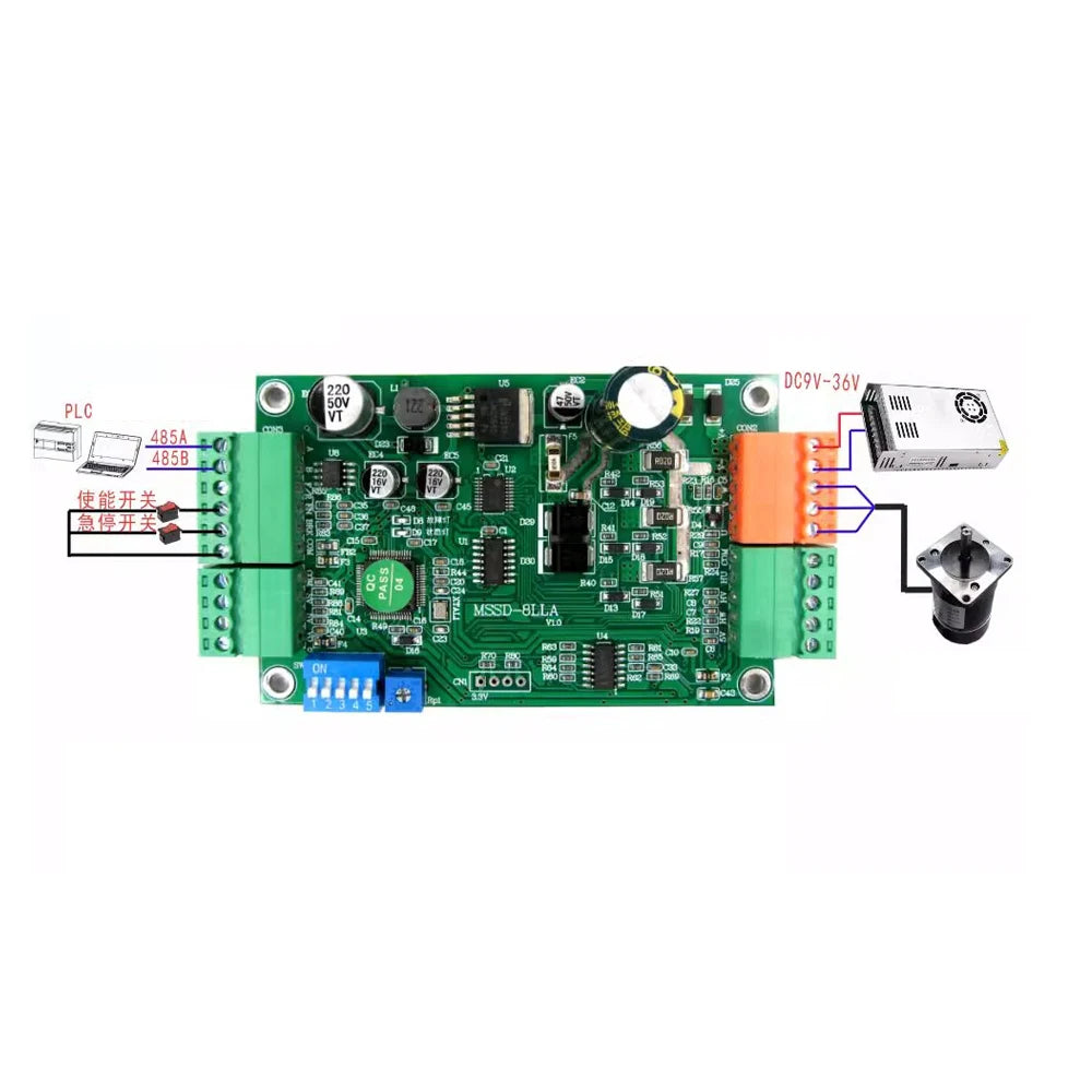 Brushless Motor FOC Drive Board DC9V-36V 8A Motor Vector Control Module Closed-loop Control with Hall/No Hall Drive Board Vue