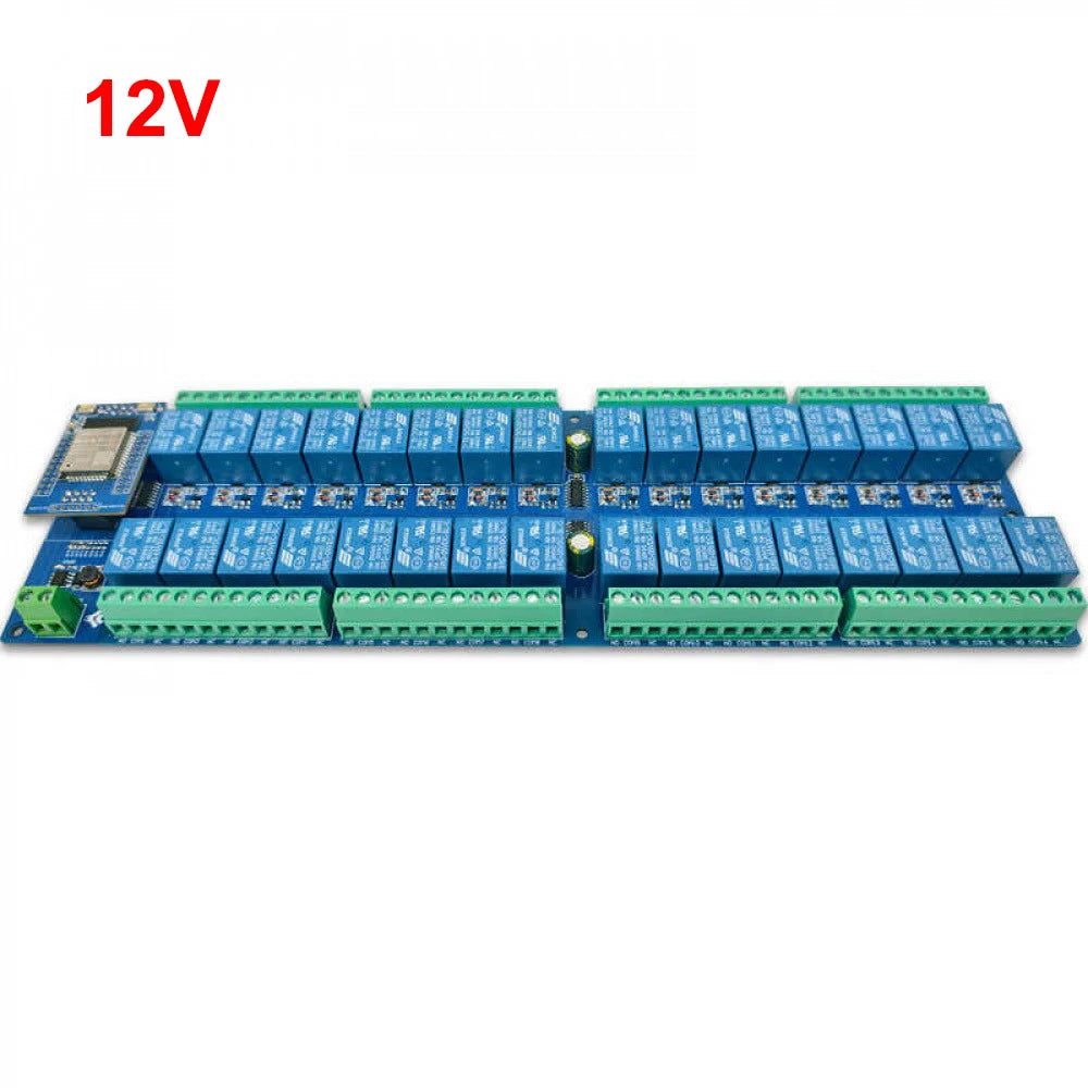 DC5V/DC12V/DC24V ESP32 32 Channel Relay Module ESP32-WROOM Development Board Secondary Development Relay Module Smart Home Relay Vue
