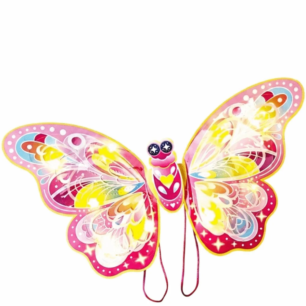 Handmade Mid-Autumn Festival Lantern DIY Material Bag Paper Handheld Glowing Lantern with LED Light Chinese Style Vue Pink 4inch