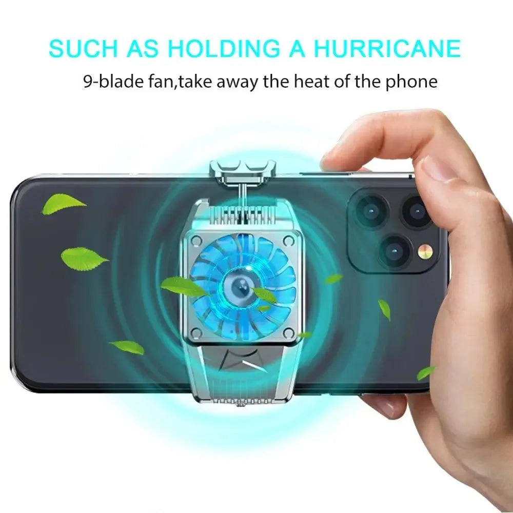Mobile Radiator Esports Air Cooling Quiet Portable Quick Cooling H15 Game Live Cooling Back Clip Bracket Semiconductor Turbine Vue