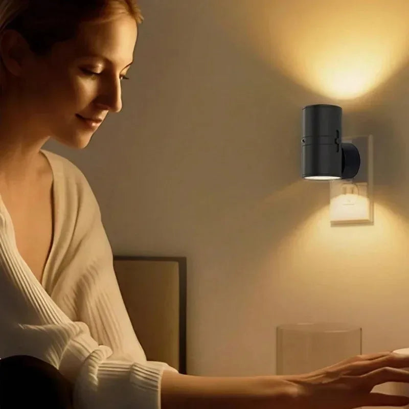 Cylindrical LED Night Light Plug-In | Dimmable Sensor Wall Lamp LED Night Light Vue