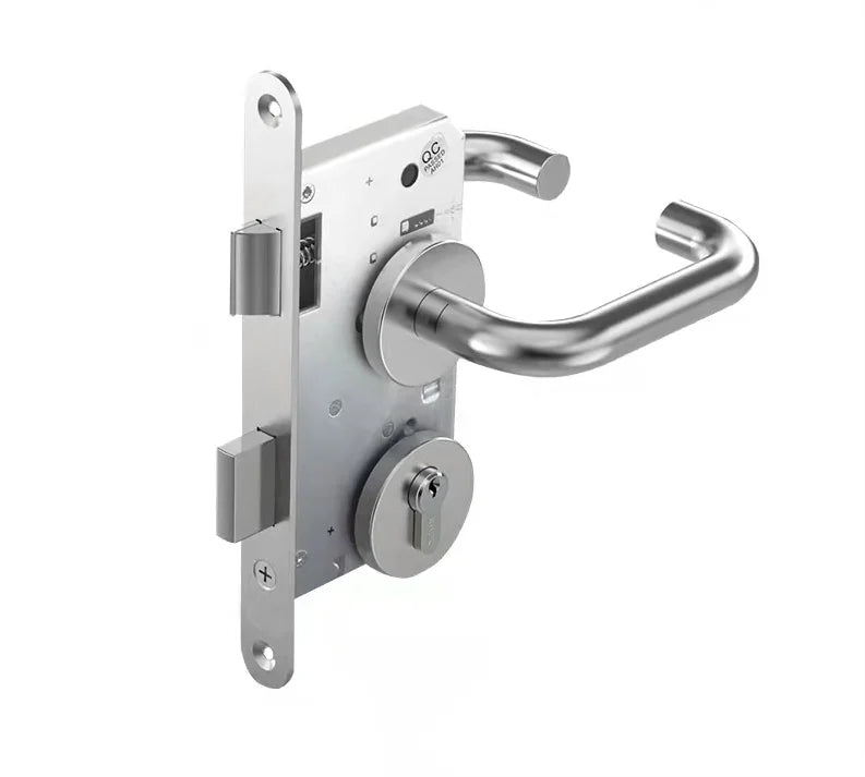 High quality 304 stainless steel Split door lock handle Fire door handle Brushed surface Multiple appearances Vue