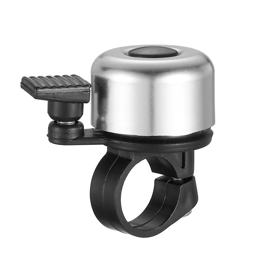 Mountain Bike Bicycle Bell invisible Q Bell Handlebar Circular Aluminum Alloy Invisible Bell 17g Compact and Easy to Instal Vue silver