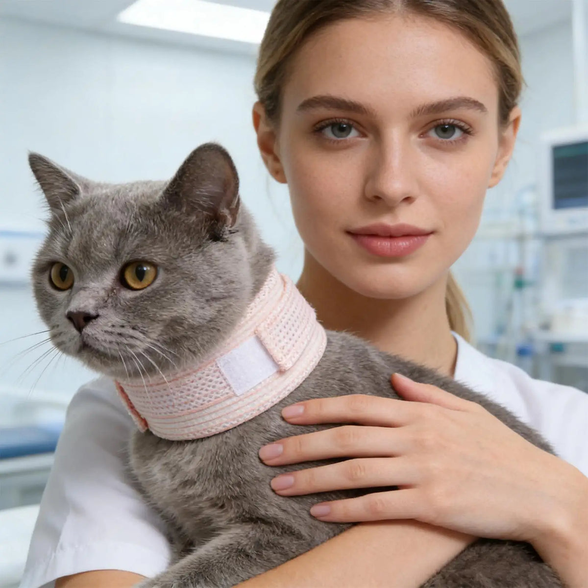 Cat Neck Brace Washable Waterproof Wound Protective Brace Cat Cone Collar for Small Medium Kittens Puppies Home Indoor Outdoor Vue