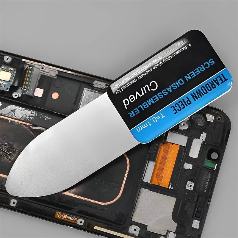 Mobile Phone Curved 1-5Pcs LCD Screen Spudger Opening Pry Card Tools Ultra Thin Flexible Mobile Phone Disassemble Steel Metal Vue