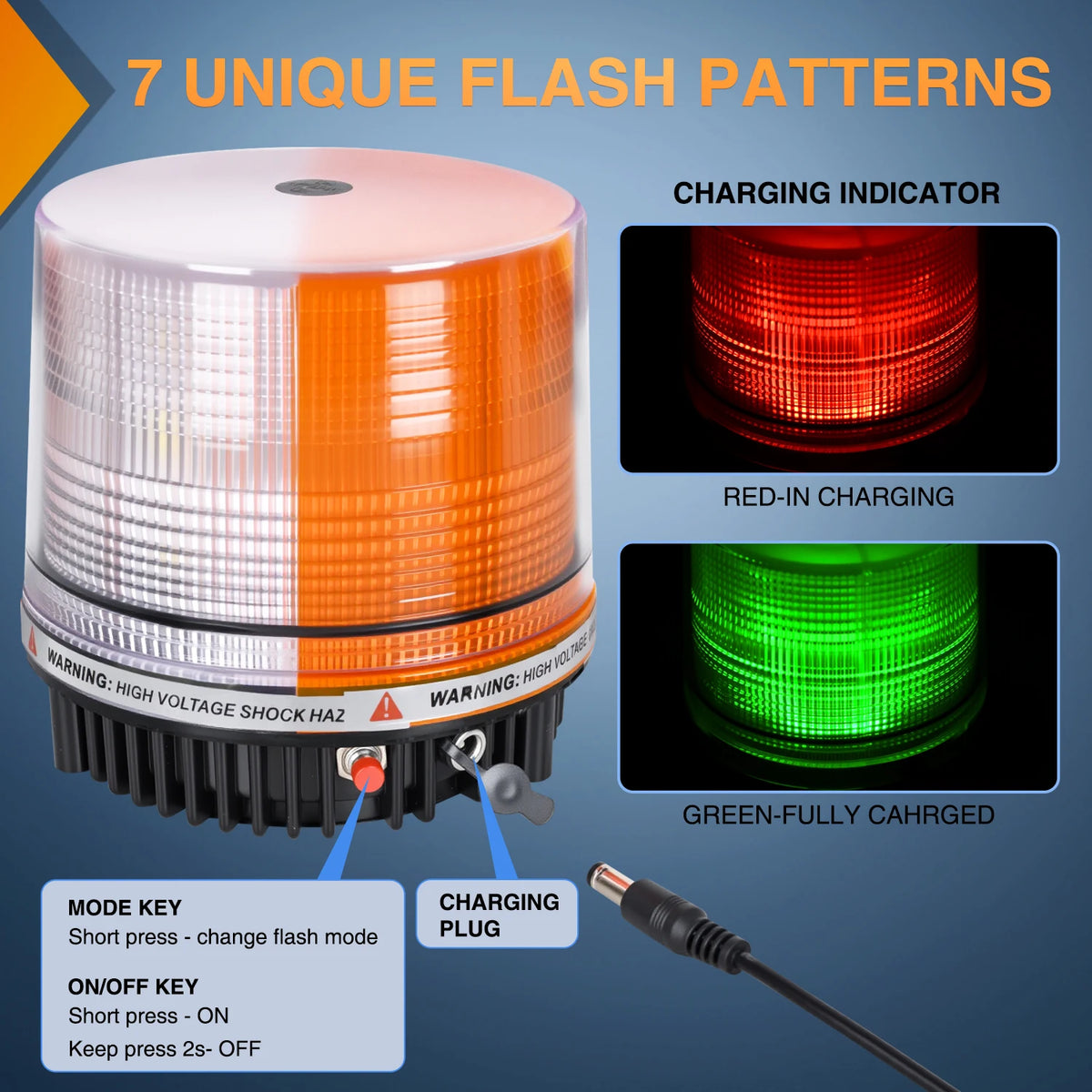 Nilight Vehicle Roof-Mounted Flashing Light, Rotating Warning Light,Vehicle Light With Magnetic Base for Car Decorativ Vue