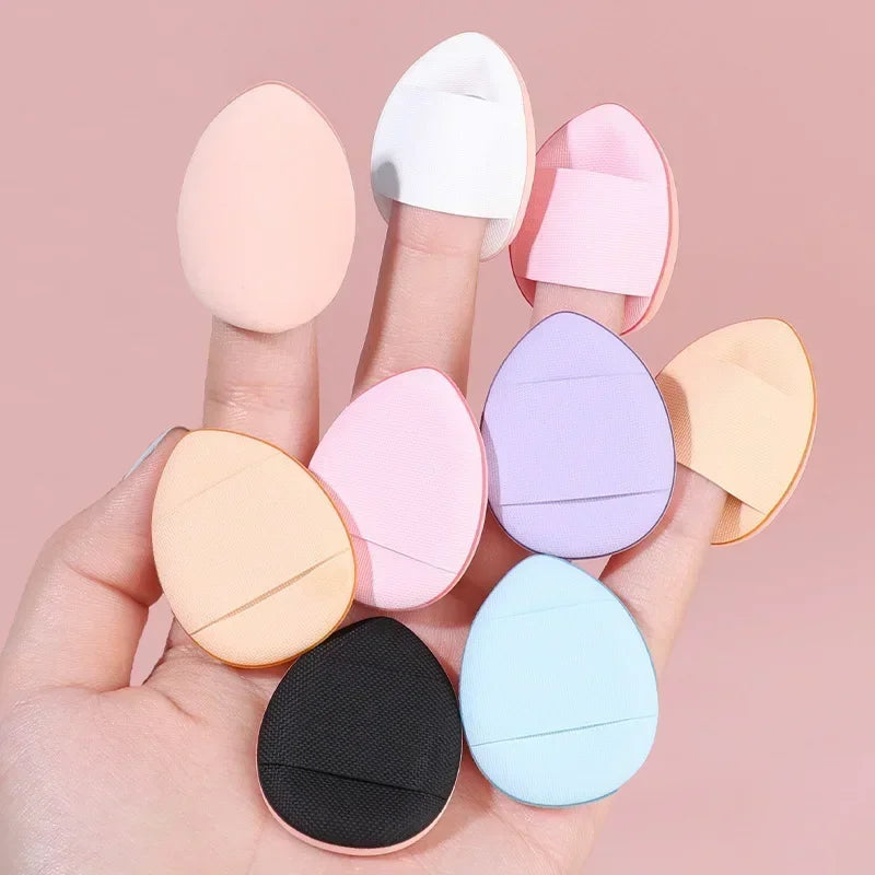 6pcs For Women's Makeup Functional Tool For Foundation Reusable Loose Powder Sponge Puff Makeup Mini FingerPowder Puff Suitable Vue