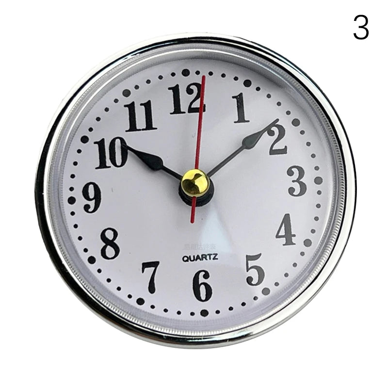 Classic 65mm Diameter Round Clock Insert Quartz Movement Roman Arabic Numerals Mini Clock for Wall Home Decor Craft Repair Parts Vue 3
