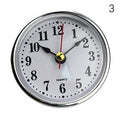 Classic 65mm Diameter Round Clock Insert Quartz Movement Roman Arabic Numerals Mini Clock for Wall Home Decor Craft Repair Parts Vue 3