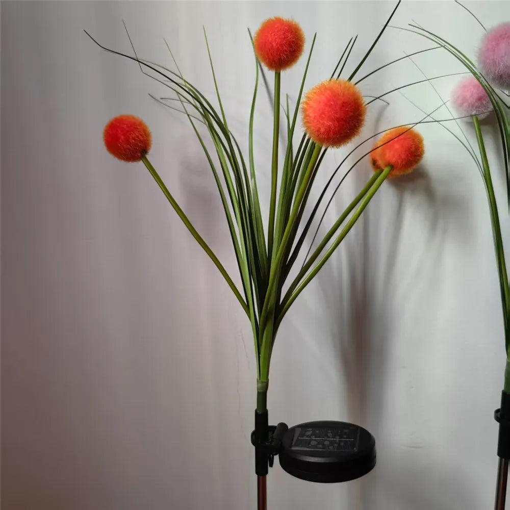 5 Leds Solar Powered Ball Lights Garden Lawn Lights Flower Design Lawn Lighting Outdoor Decor Lamp Pathway Floral Vue
