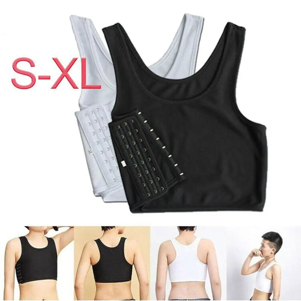 Reinforced Flat Vest Breast Tank Tops Trans Lesbian Corset Chest