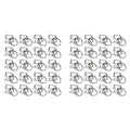 ABKW-40PCS Key Fob Hardware With Keychain Rings For Bag Webbing,Silver Vue Silver