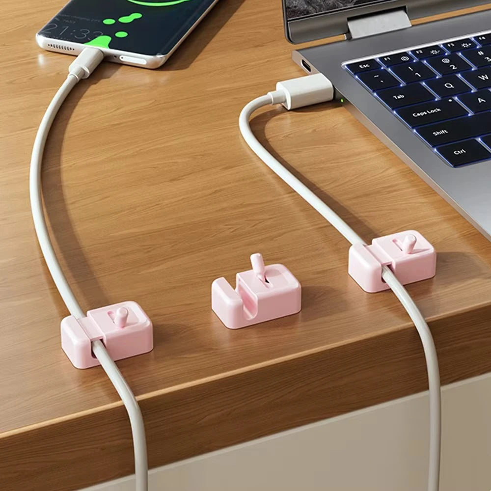 Cable Management Clip For Desk - Simple No-Drill Edge-Mounted Cord Organizer For Charging Cables And Data Wires. Vue