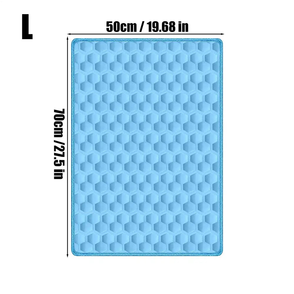S/M/L/XXL Dog Cooling Pad Summer Washable Chew-Resistant Pet Cats Bed Cooling Mat for Small Medium Large Breeds Animals Resting Vue L