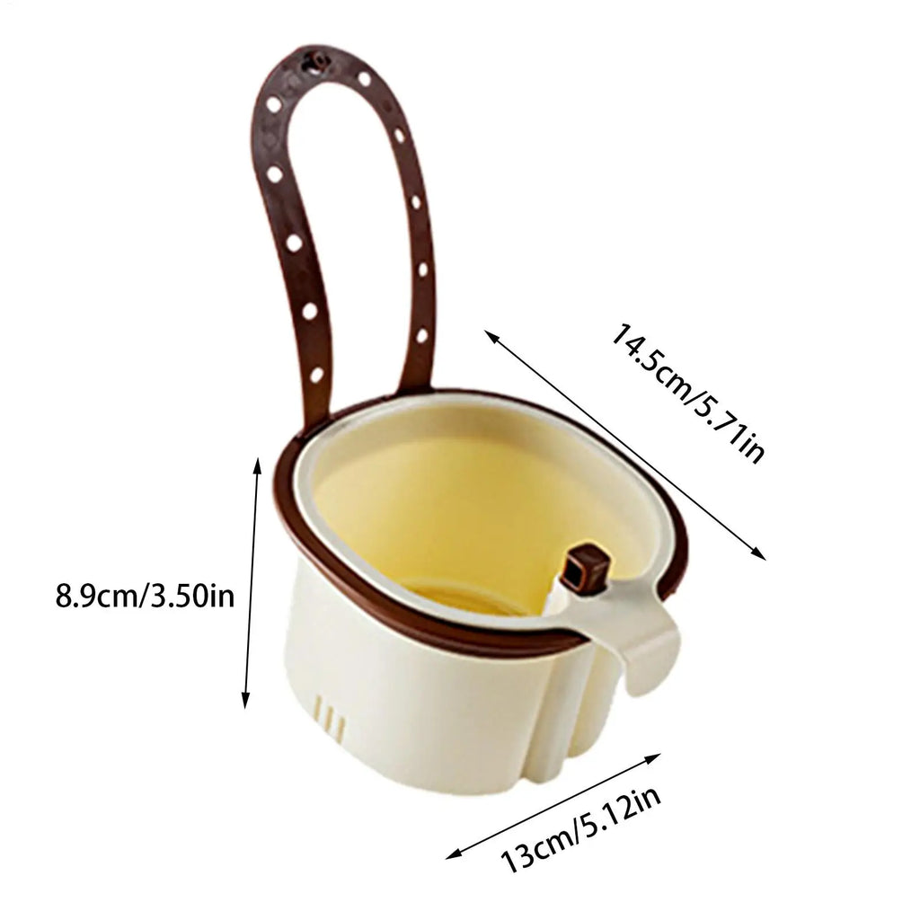 Automatic Dumping Sink Strainer Basket Adjustable Kitchen Food Catcher Vegetable Drain Shelf Sink Storage Holder Sponge Rack Vue