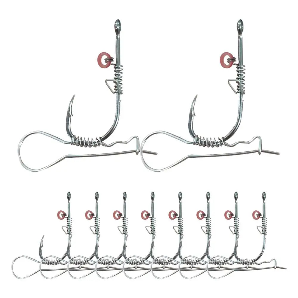 10Pcs Live Shrimp Hook 2-in-1 Angling Tool Bass Fishing Hooks For Fishermen Saltwater Sea Lake River F reshwater Angling Gear Vue A