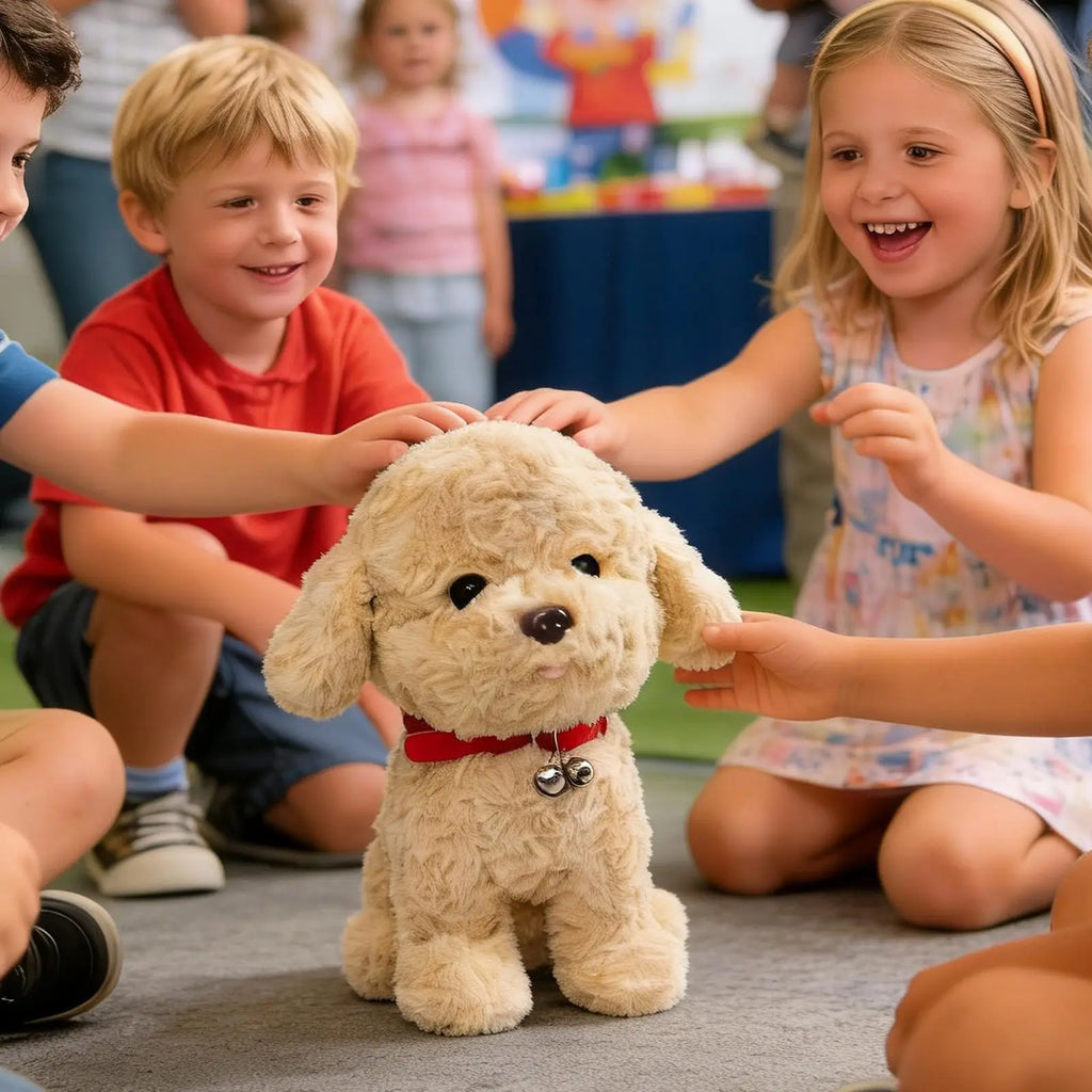 Interactive Robot Puppy Plush Toy - Realistic Pet Toy Moving, Talking Electronic Puppy Dog for Kids, Boys, Girls, Teens Vue