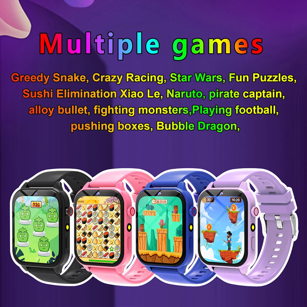 New Smart Watch Kids Toys 18 Games Sleep Monitoring Alarm Clock Calculator Steps Children Smartwatch Camera Boys Girls Gifts Vue