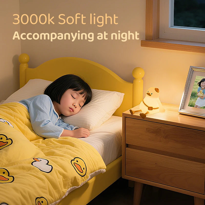 Rechargeable Duck Table Desk Lamp Led Night Light Book Light for Reading Bedroom Bedside Kids Sleep Room Decor Birthday Gifts Vue