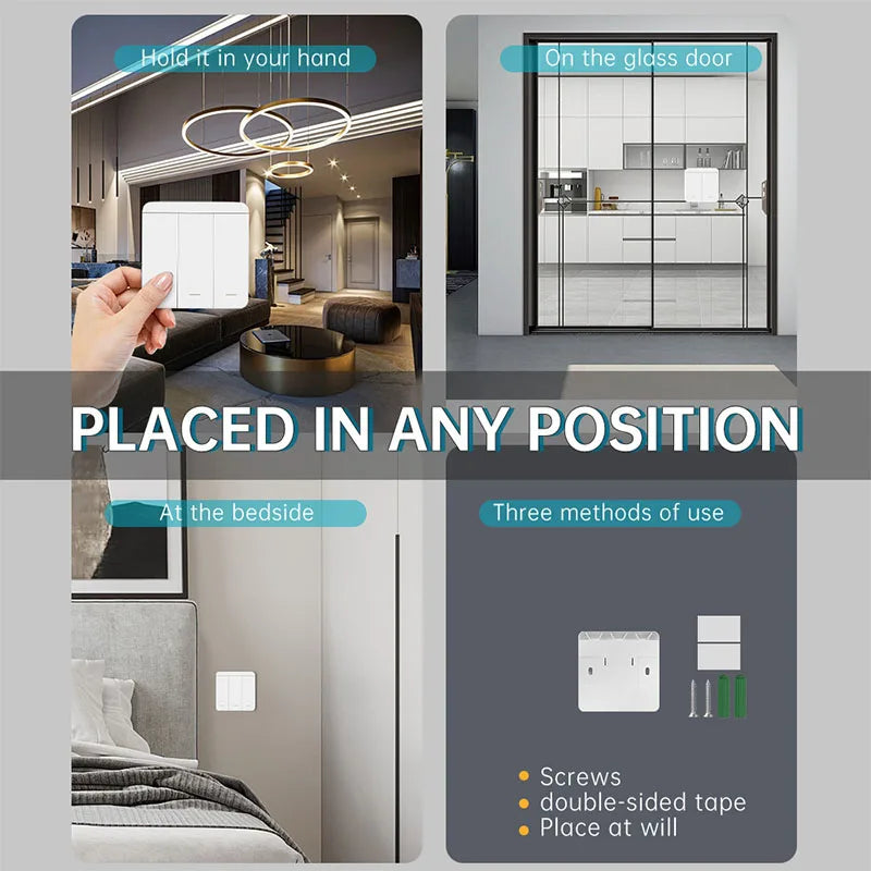 Wireless Light Wall Switch Relay Receiver RF 433Mhz 1/2/3Gang Panel Switch Remote Control Interruptor for LED Lamp Vue