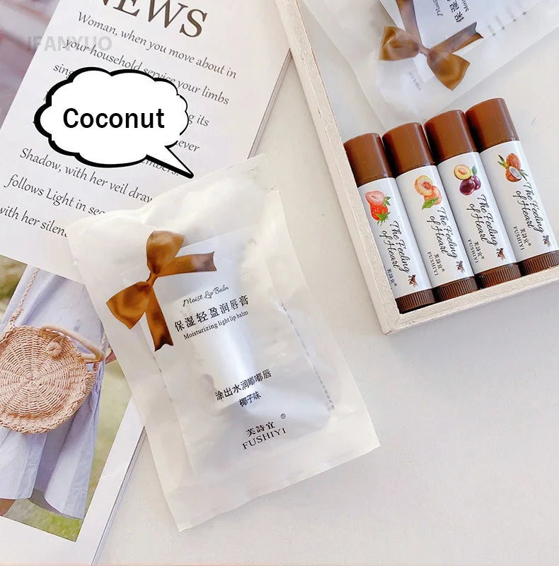 1Pc Fruity Lip Balm Moisturizing Lip Gloss Nature Nourishing Temperature Change Colors Lipstick Cute Jelly Tinted Lip Care Gifts Vue