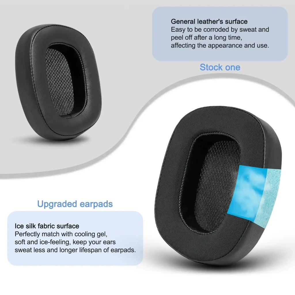 Cooling Replacement Earpads Cushions Compatible with Logitech G633 G933 Gaming Headset Vue