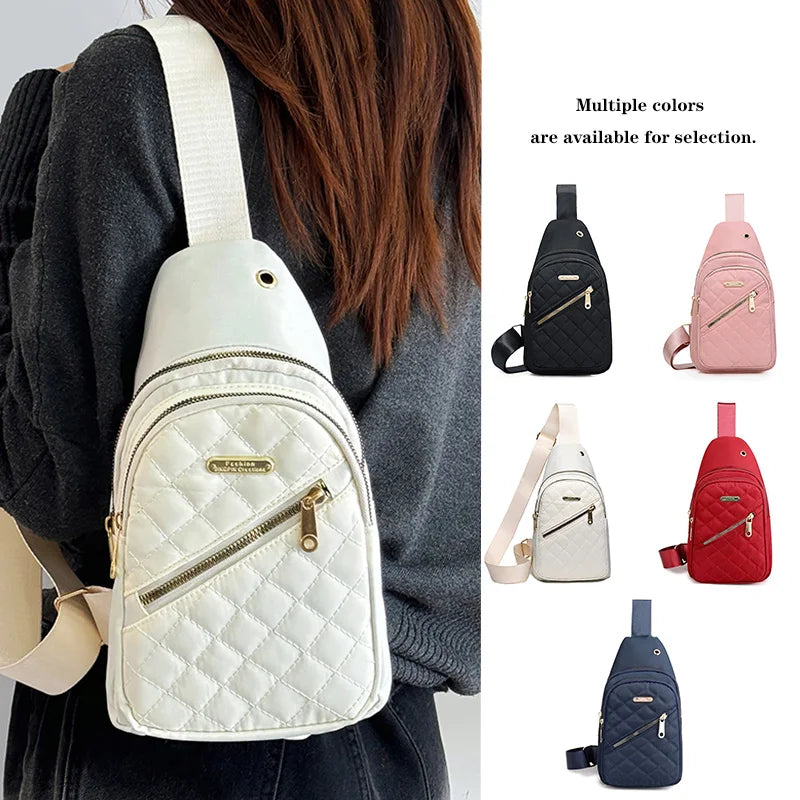 Neutral Backpack Men Women Multiple Slanted Fabric Nylon Material Vue