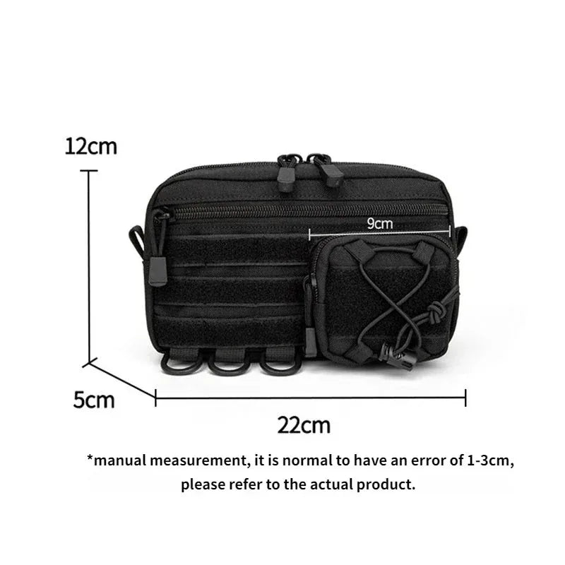 Tactical First Aid Kit Waist Bag Nylon Webbing Utility Pouch Outdoor Medical Tool Organizer EDC Miscellaneous Storage Belt Pack Vue