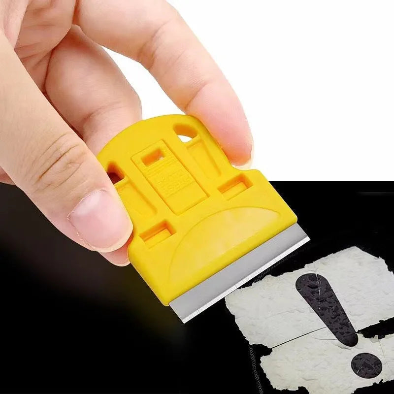 Mini scraper with 10 blades, scraping off stickers, paint and old glue, glass and window film adhesive remover Vue