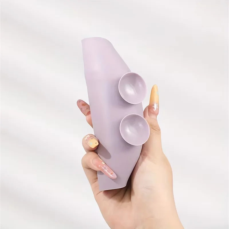 Silicone Makeup Brush Cleaning Bowl with Suction Cup Base & Non-Slip Grip Powder Puff Cleaning Bowl Cosmetic Tool Cleaning Tools Vue