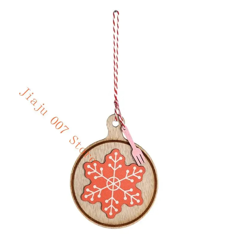 Wooden Christmas Cookie Ornaments – Snowflake, Cottage, Gingerbread Christmas Ornament Vue snowflake China Mainland