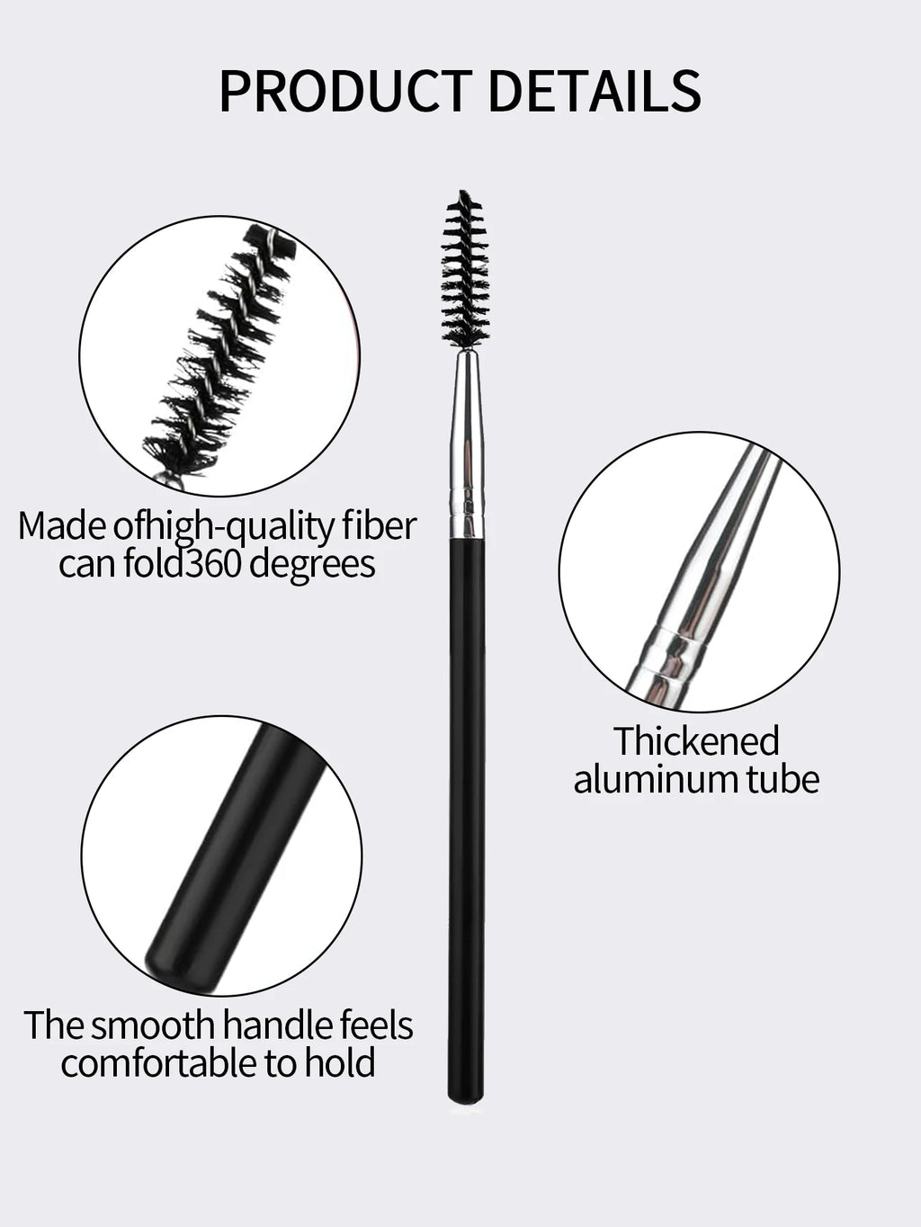 10PCS Eye Black Stick Mascara Brush Is Suitable for Eyebrow and Eyelash Extender, Which Can Be Used Repeatedly Vue