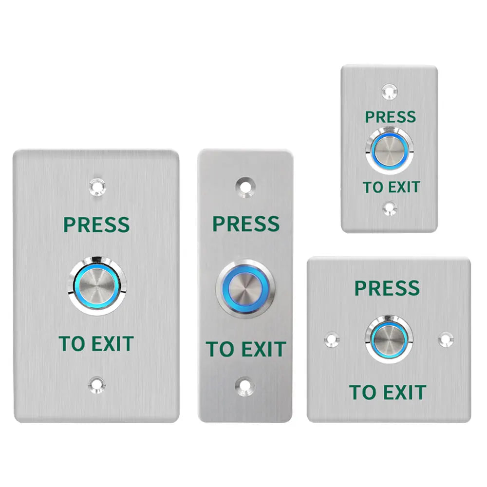 Outdoor Metal Exit Button Release Switch IP68 Waterproof DIY Pattern Customizable for Door Lock System NO NC COM LED Lamp 12v24v Vue
