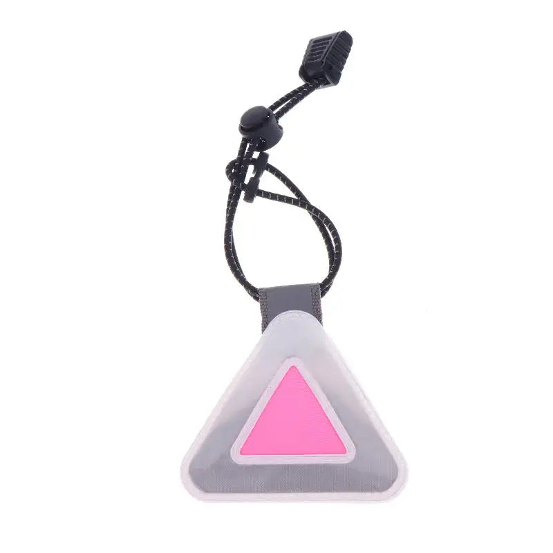 Reflective Triangle Patch for Night Riding Visibility and Safety Vue White