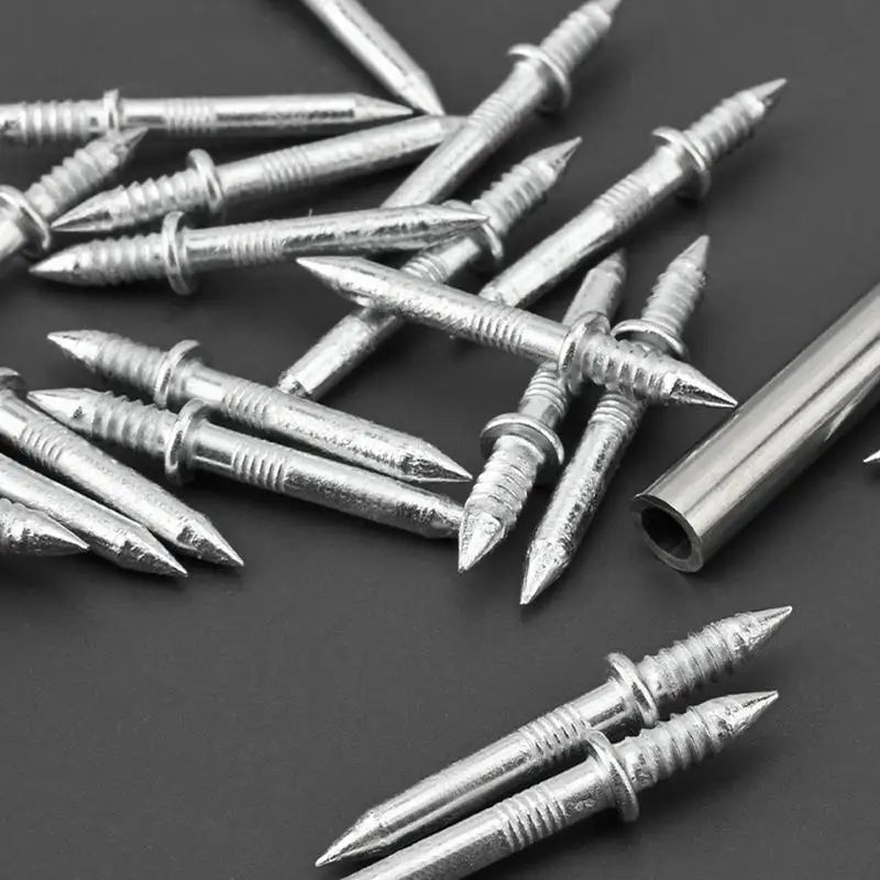 100PCS Carbon Steel Nails for Seamless Baseboard Installation High Strength Single Head Two-way Hardware Non-Marking Nails Vue