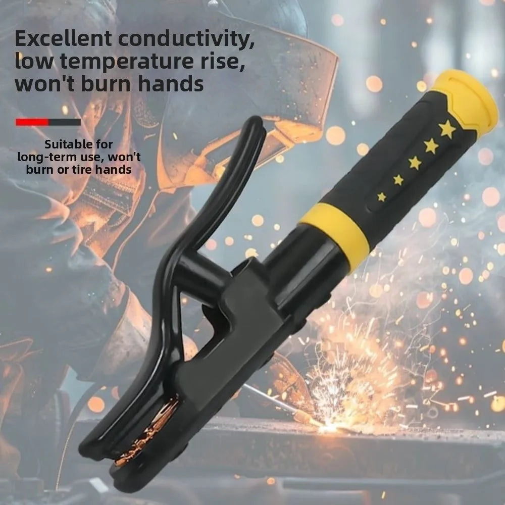 Heat Resistant Welding Tongs Insulated Handle Heavy Duty Welding Electrode Holder Labor-Saving Design 800A Vue Default Title