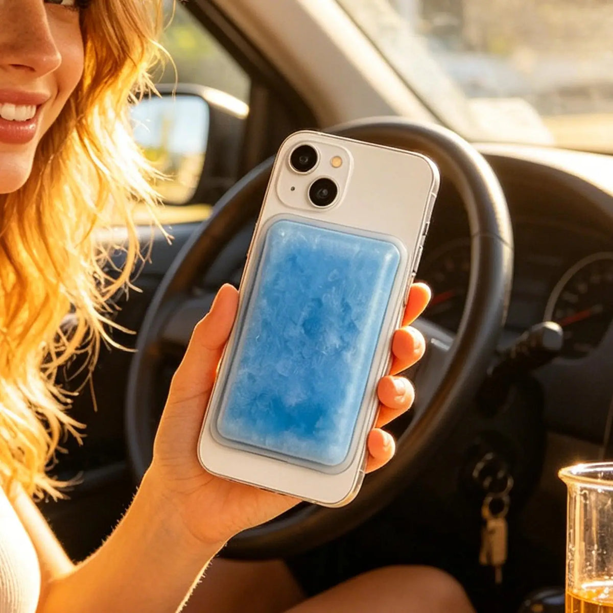 Phone Cooler Ice Pack, Reusable Soft Cooling Pad for Smartphone Overheating, Long Lasting Portable Cooler for Outdoor Travel Vue