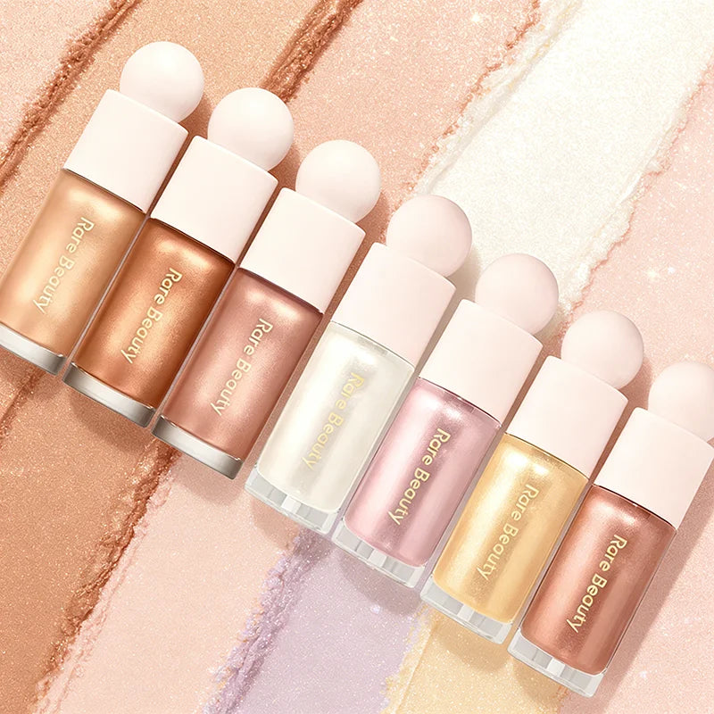Rare Beauty Liquid Blush Highlighter Contour High Glossy Finish Luminizer Makeup Gel Face Body Brighten Glitter Natural Contour Vue