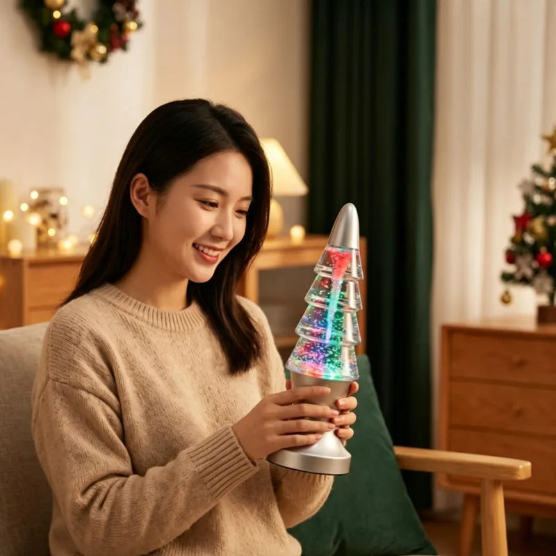 LED Water Vortex Lamp Color Changing Night Light Tornado Motion Desktop Table Lamp Bedroom Bedside Stress Relief Decor Vue