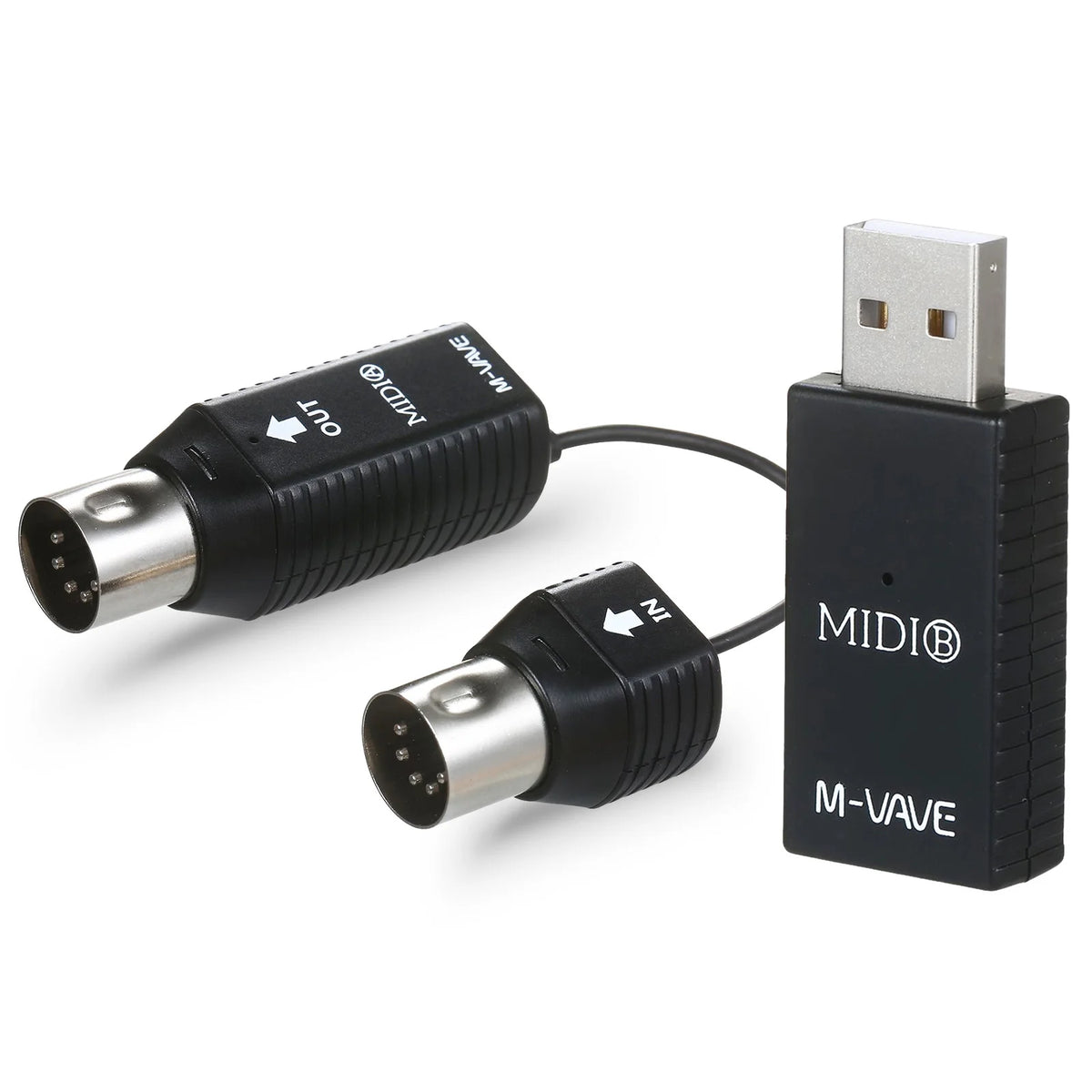 M-VAVE MS1 Mini Wireless Transmission System MIDI System MIDI Wireless Adapter Plug and Play Support for Devices Vue
