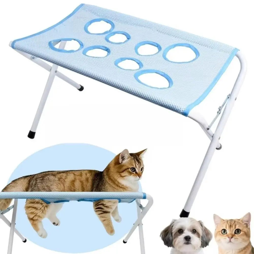 Anti-Scratch Pet Bathing Rack Anti-Bite Fast Dry Mesh Small Dog Grooming Tool Foldable Non-slip Cat Washing Hammock Pet Grooming Vue