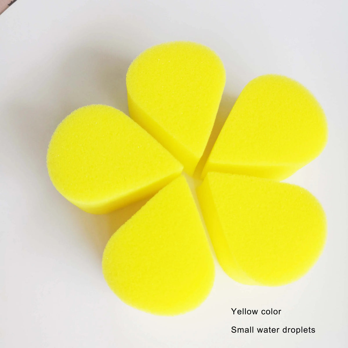 5pcs Soft and Skin Friendly Yellow Black Pink Water Droplets Semi-circular body Art painting sponge Vue YS-5 water droplets China Mainland