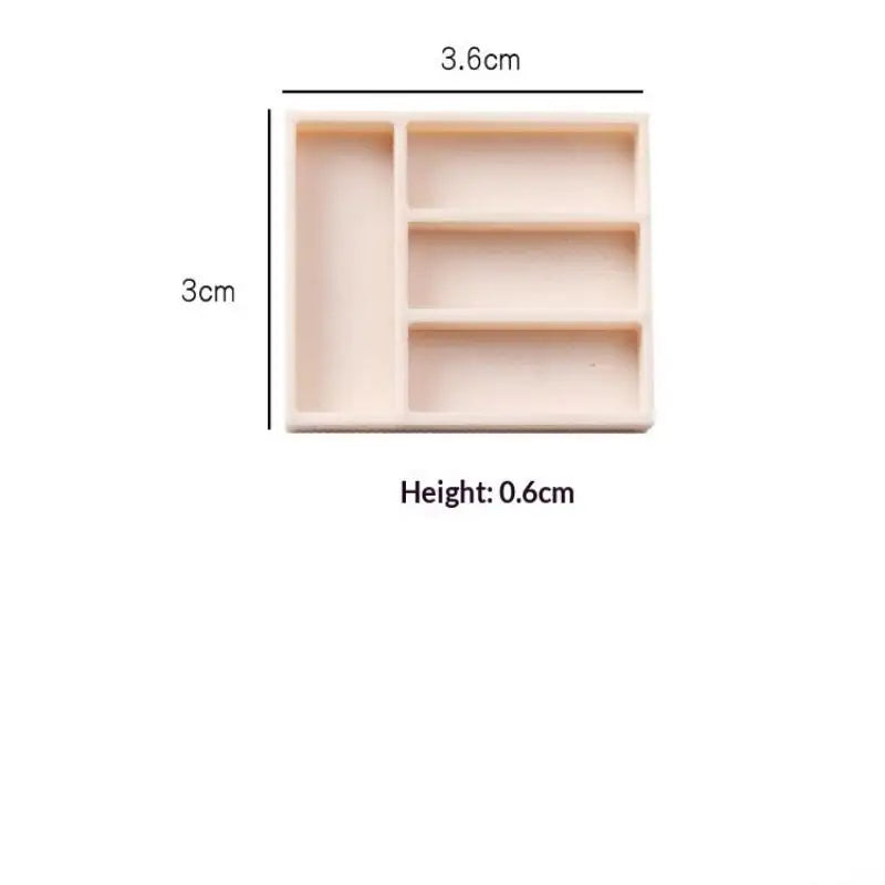 5Pcs 1/12 Dollhouse Tableware Sundries Storage Tray Table Drawer Storage Case Dressing Desk Jewelry Stationery Organizer Vue