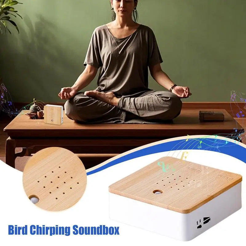 Bird Sound Decorative Box with Nature Sounds Versatile Smart Animal Noise Machine for Bedroom Relaxation Fireplace Living Room Vue